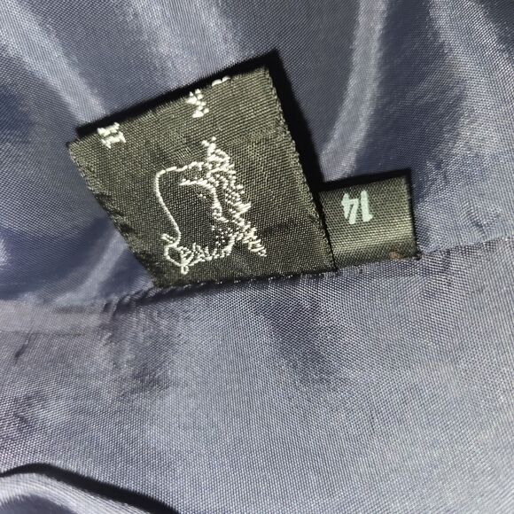 Collectible Gold Giorgio Sant Angelo Womens Size 14 Blazer Plaid Wool Blue Red - Picture 12 of 13